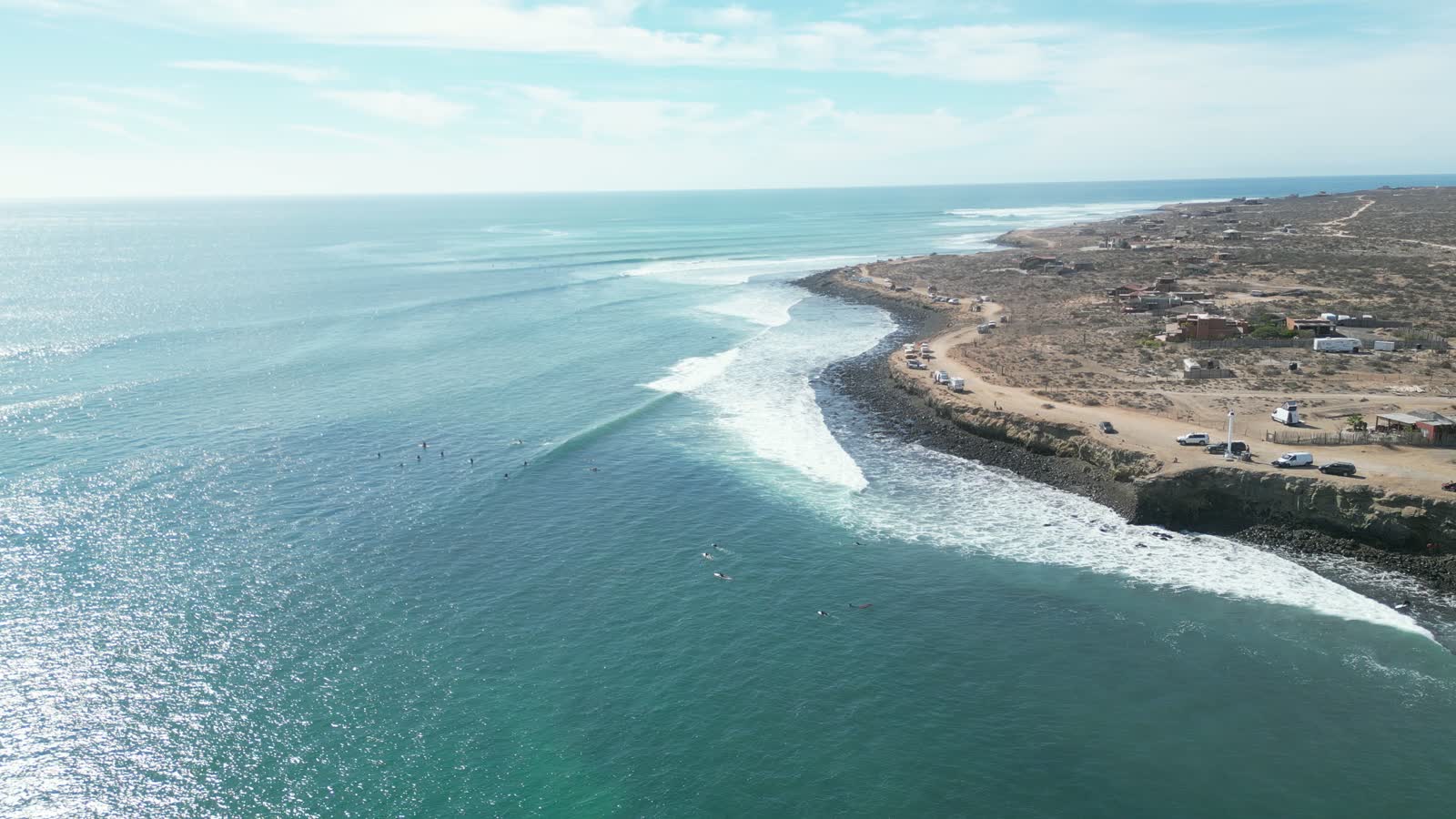 A wave wrapping around the point